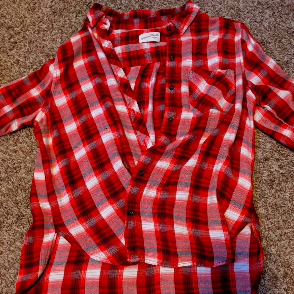 Super Soft Red Universal Thread Flannel - image 1